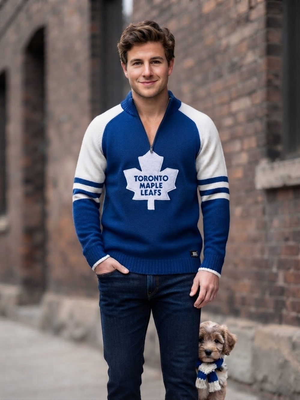 1990s Maple leafs authentic sweater sz large